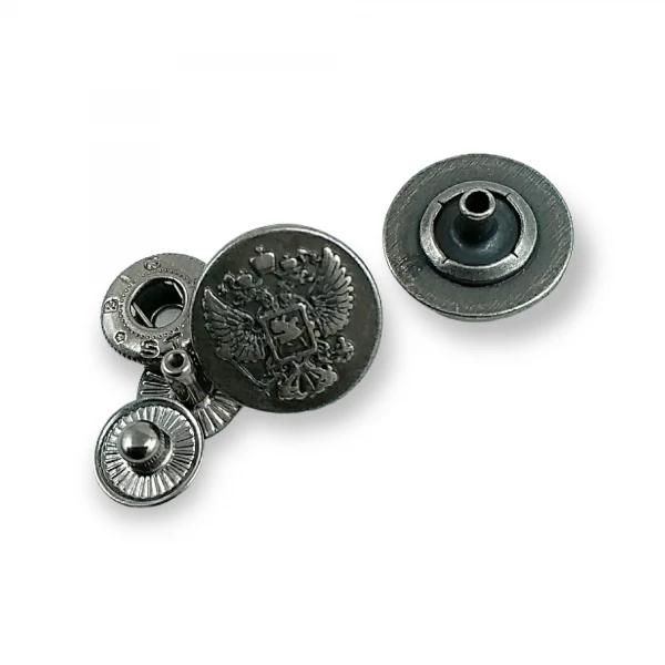 Logo Patterned Snap Fasteners Button 17 mm - 27 L E 1492 Logo Patterned Snap Fasteners Button 17 mm - 27 L E 1492