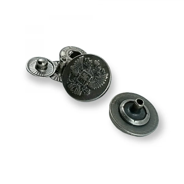 Logo Patterned Snap Fasteners Button 17 mm - 27 L E 1492 Logo Patterned Snap Fasteners Button 17 mm - 27 L E 1492