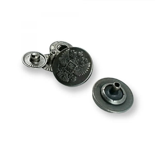 Logo Patterned Snap Fasteners Button 17 mm - 27 L E 1492 Logo Patterned Snap Fasteners Button 17 mm - 27 L E 1492