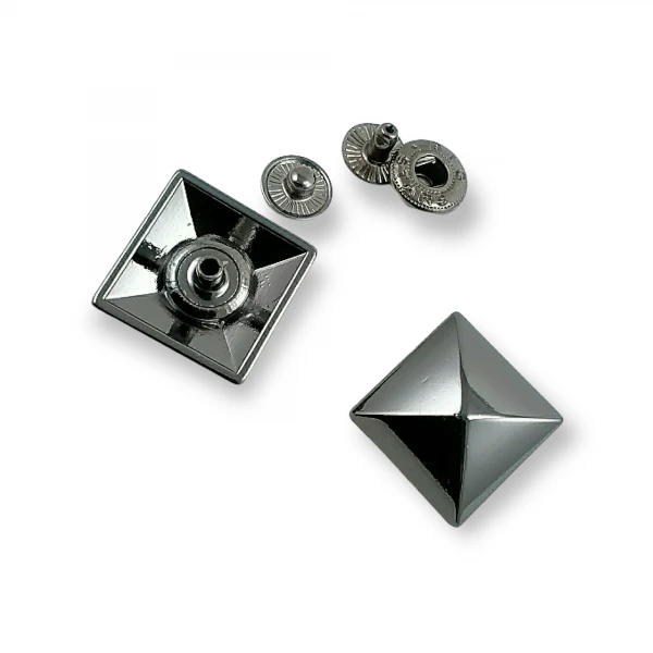 Pyramid Shape Snap Fasteners Button 24x24 mm E 1696 Pyramid Shape Snap Fasteners Button 24x24 mm E 1696