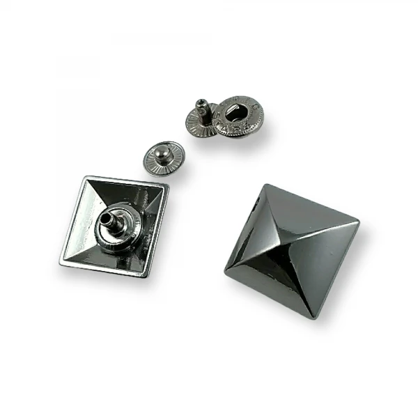 Pyramid Shape Snap Fasteners Button 24x24 mm E 1696 Pyramid Shape Snap Fasteners Button 24x24 mm E 1696