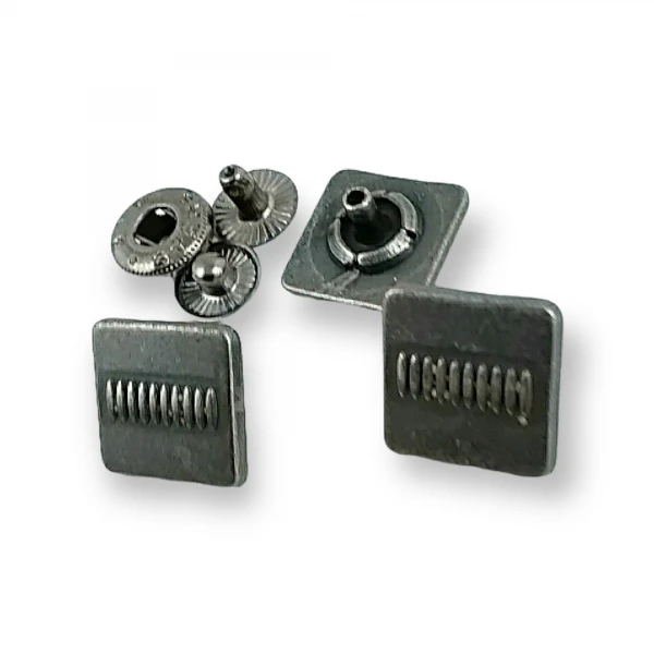 Snap Fasteners Square Shape Patterned 15 x 15 mm E 170