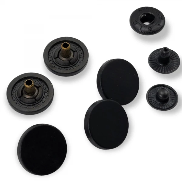 15 mm - 24 L Flat Coin Shape Snap Button E 1718