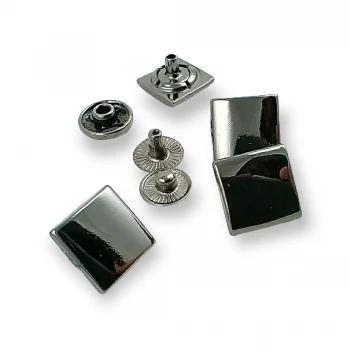 Mont Çıtçıt Düğmesi Kare Çıtçıt Düğme 13 x 13 mm E 182