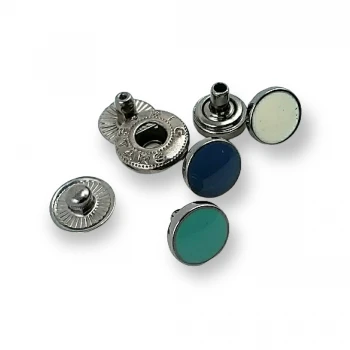 Düz Mineli Çıtçıt Düğme 9 mm - 14 boy E 1877
