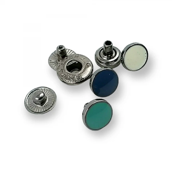 Düz Mineli Çıtçıt Düğme 9 mm - 14 boy E 1877