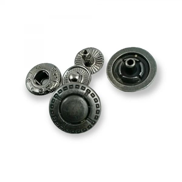 Zamak Snap Fasteners Button Classic Style 15 mm 24 L E 279