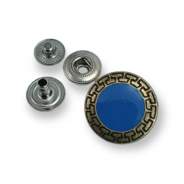 Mineli Çıtçıt Düğme 22 mm - 36 boy Ceket ve Mont Düğmesi E 421 MN V1