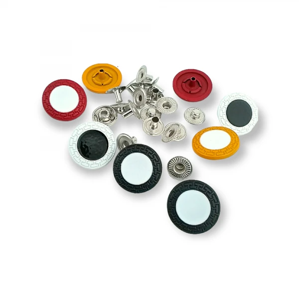Mineli Çıtçıt Metal Düğme 22 mm - 36 boy Ceket ve Mont Düğmesi E 421