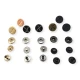 X Patterned Metal Snap Fasteners Button 15 mm 27 L E 521 X Patterned Metal Snap Fasteners Button 15 mm 27 L E 521