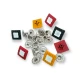 Enameled and Dyed Square Snap Button 14 x 14 mm Metal E 618 MN