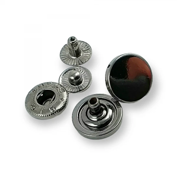 Flat Coin Shape Snap Button 13 mm - 20 L E 693 Flat Coin Shape Snap Button 13 mm - 20 L E 693