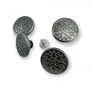 Patterned Jeans Button 20 mm 32 L E 1011