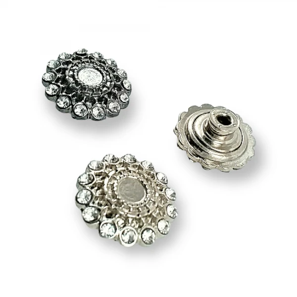 Denim Button Enamel Decorative Flower Pattern 20 mm 32 L E 1032 Denim Button Enamel Decorative Flower Pattern 20 mm 32 L E 1032