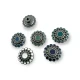 Denim Button Enamel Decorative Flower Pattern 20 mm 32 L E 1032 Denim Button Enamel Decorative Flower Pattern 20 mm 32 L E 1032