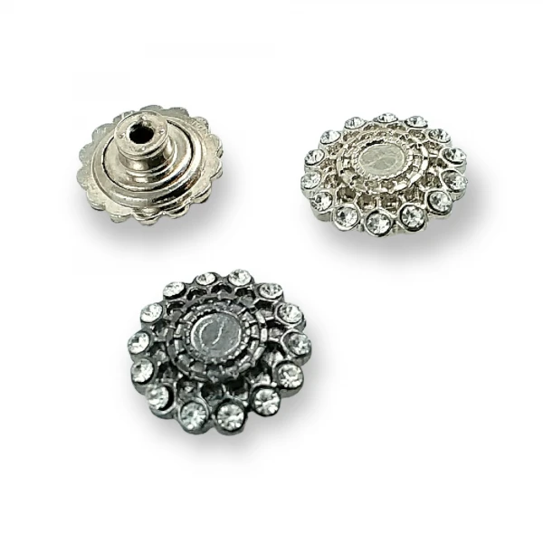 Denim Button Enamel Decorative Flower Pattern 20 mm 32 L E 1032 Denim Button Enamel Decorative Flower Pattern 20 mm 32 L E 1032