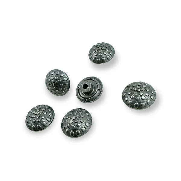 Çakma Düğme Kot Düğmesi Kabartma Nokta Desenli 17 mm 28 boy E 164 Çakma Düğme Kot Düğmesi Kabartma Nokta Desenli 17 mm 28 boy E 164