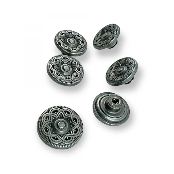 Jeans Button with Decorative Pattern 17 mm 28 L E 309 Jeans Button with Decorative Pattern 17 mm 28 L E 309