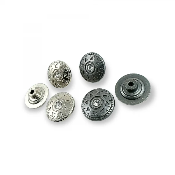 Kot Düğme Taşlı Güneş Desenli 23 mm 36 boy E 333