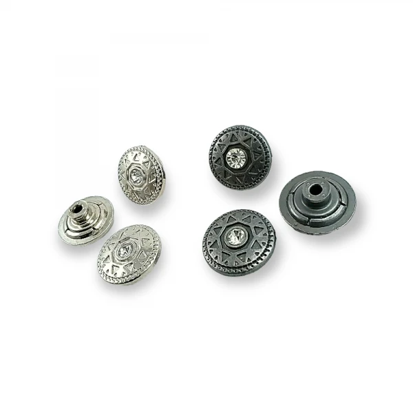 Jeans Button Sun Patterned Rhinestone Buttons 20 mm 32 L E 334 Jeans Button Sun Patterned Rhinestone Buttons 20 mm 32 L E 334