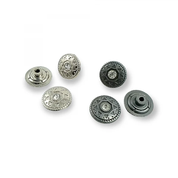 Jeans Button Sun Patterned Rhinestone Buttons 20 mm 32 L E 334 Jeans Button Sun Patterned Rhinestone Buttons 20 mm 32 L E 334