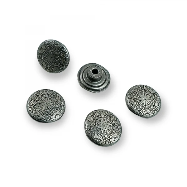 Jeans Button Motif Patterned Snap Button 16 mm 26 L E 497 Jeans Button Motif Patterned Snap Button 16 mm 26 L E 497