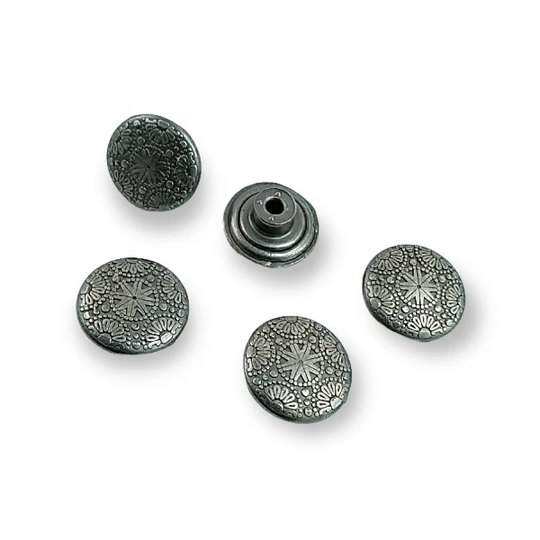 Jeans Button Motif Patterned Snap Button 16 mm 26 L E 497 Jeans Button Motif Patterned Snap Button 16 mm 26 L E 497