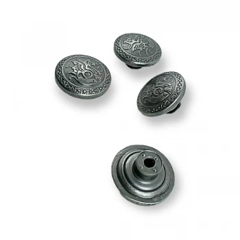 Jeans Button with Logo 17 mm 28 L E 638