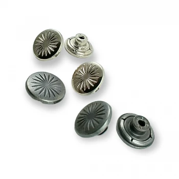 Yıldız Desenli Çakma Düğme 17 mm 27 Boy E 732