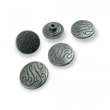 Desenli Kot Düğmesi 20 mm 32 Boy E 844