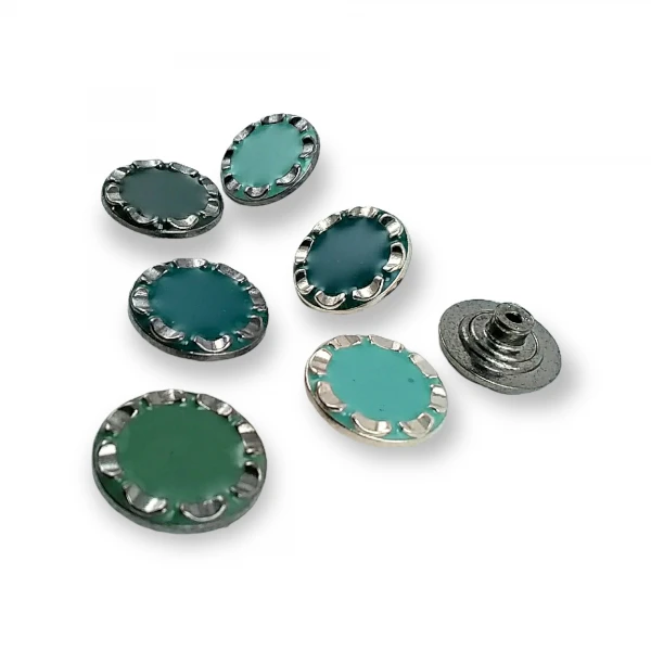 Enamel Edge Patterned Jeans Button 22 mm 37 L E 868 Enamel Edge Patterned Jeans Button 22 mm 37 L E 868