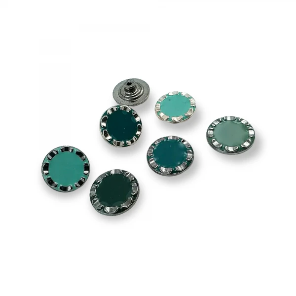 Enamel Edge Patterned Jeans Button 22 mm 37 L E 868 Enamel Edge Patterned Jeans Button 22 mm 37 L E 868
