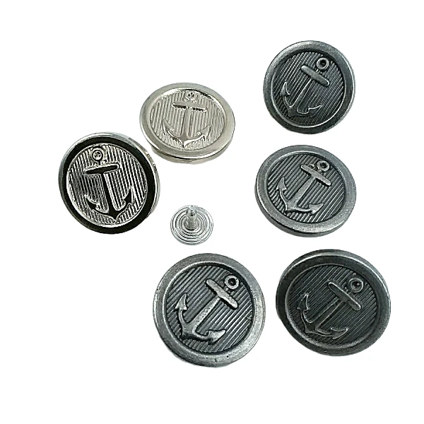 Çapa Desenli Çakma düğme 17 mm 28 Boy E 906 Çapa Desenli Çakma düğme 17 mm 28 Boy E 906