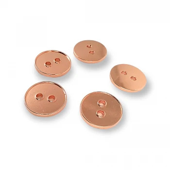 Sade İki Delikli Metal Düğme 18 mm - 28 boy E 1547