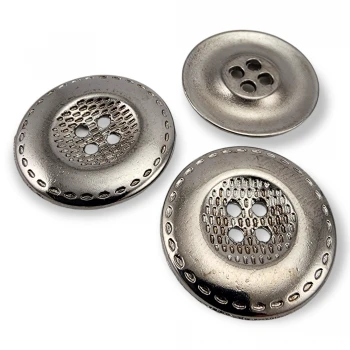 Dört Delikli Dikme Metal Düğme  25 mm 40 Boy E 460
