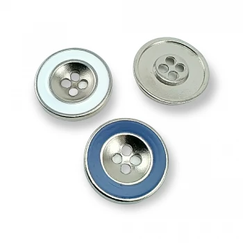 İki Delikli Mineli Metal 25 mm 40 boy Düğme Mont ve Trençkot Düğmesi E 774
