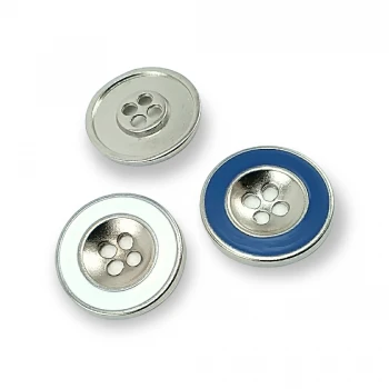 İki Delikli Mineli Metal 25 mm 40 boy Düğme Mont ve Trençkot Düğmesi E 774