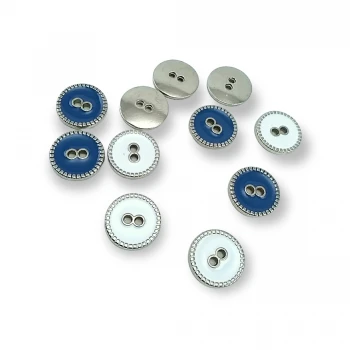 2 Delikli Mineli Dikme Düğme Kenar Desenli 15 mm 24 boy E 1359