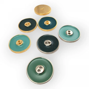 Two Holes Enameled Metal Button 31 mm 48 L Coat and Trench Coat Button E 702
