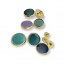 Enamel Snap Fasteners Flat Coin Shape 18 mm - 29 L E 1002 MN
