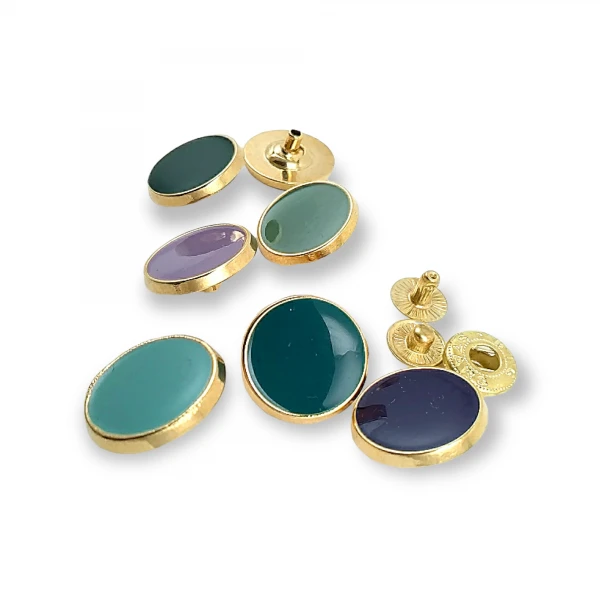 Enamel Snap Fasteners Flat Coin Shape 18 mm - 29 L E 1002 MN Enamel Snap Fasteners Flat Coin Shape 18 mm - 29 L E 1002 MN