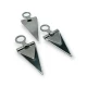 Zipper Pull 4 cm With Black Epoxy Triangle Shape Zipper Pulls for Coats and Jackets E 1787
