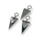 Zipper Pull 4 cm With Black Epoxy Triangle Shape Zipper Pulls for Coats and Jackets E 1787