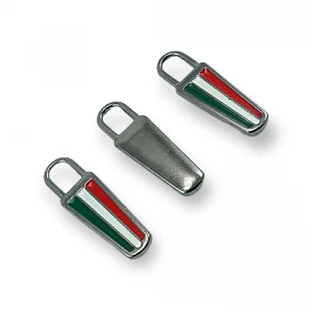 Enamel Zipper Pullers 3 Colors Combination 3 cm E 1791