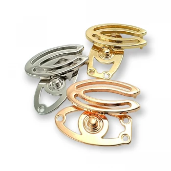 Coat and Jacket Metal Snap Button 40 x 22 mm E 1839