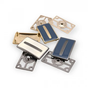 Enamel Stylish Snap Fasteners 35 x 21 mm Outerwear Snap Button E 2113