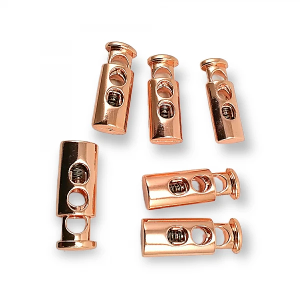 Metal Cord Lock with 6 mm Lace-up Entry Double Hole Stopper E 214 Metal Cord Lock with 6 mm Lace-up Entry Double Hole Stopper E 214