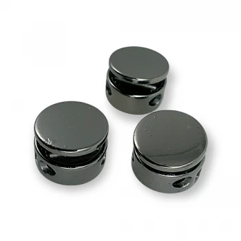 Mine Stopper Cord Lock with Double Lace-Up Hole Single Push Button 15 mm E 2206
