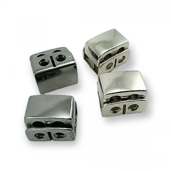 Double Lace-Up One Push Button 16mm x 13mm Cord Lock E 2239