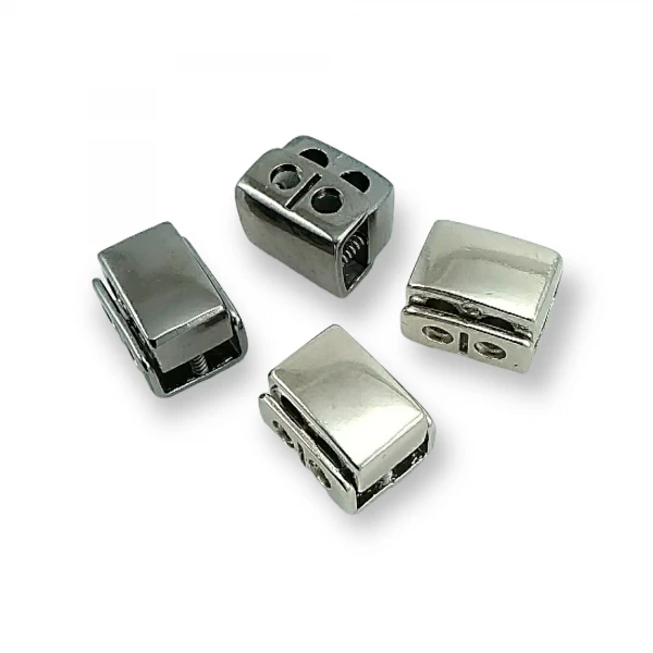 Çift Bağcık Delikli Tek Basma Düğmeli 16 mm x 13 mm Kordon Kilidi E 2239